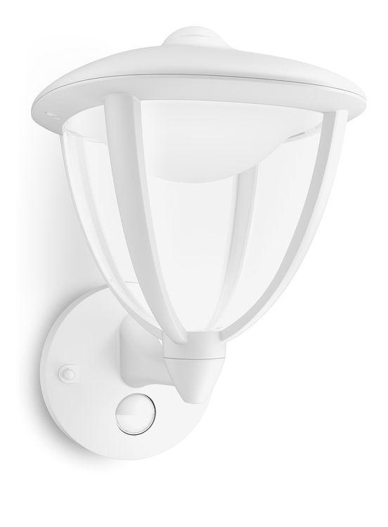 Żarówki LED Philips oraz czujnik ruchu sprawiają, że lampa rzuca dużo światła wtedy, gdy jest ono potrzebne.