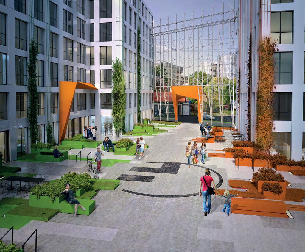 5 Kompleks dwóch budynków biurowych klasy A COMPLEX OF TWO A CLASS OFFICE BUILDINGS 24 100 Całkowita powierzchnia najmu m2 Gross leasable area sqm 280 Miejsc parkingowych Car parking places 4 Windy w