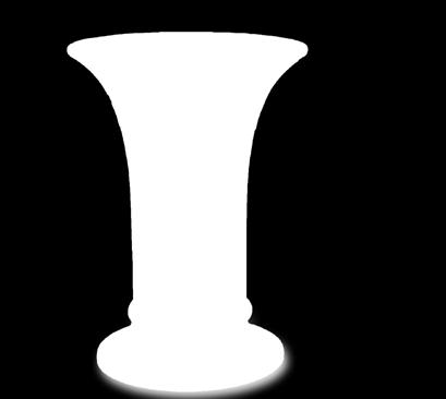 glina, malowana kobaltem, szkliwiona, złocona; na spodzie znak wytwórni, napis Handmalerei, numer modelu 506, oznaczenie dekoracji brg ; wys. 10,6 cm, śred.