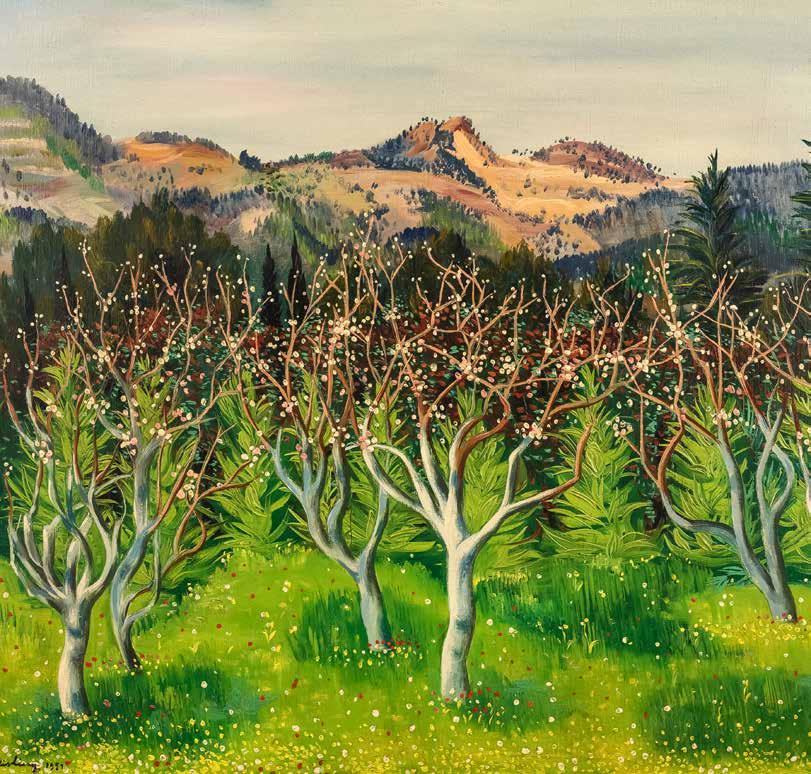 Mojżesz Kisling (1891 Kraków 1953 Sanary-sur-Mer), Pejzaż z Sanary-sur-Mer, 1951 r., olej, płótno, 60 73 cm, sygn. i da