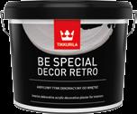TIKKURILA BE SPECIAL DECOR RETRO Akrylowy tynk dekoracyjny do wnętrz, dający możliwość formowania powierzchni według własnych pomysłów. Dostępny w białym kolorze.