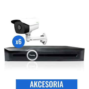 www.genway.pl Zestaw monitoring IP 6 kamer tubowych Full HD 2 Mpix + TC-R3120 Nr ref.: 4737 Skład zestawu 6x Kamera TIANDY TC-NC294 Przetwornik 1/3" 2MP CMOS Kompresja H.