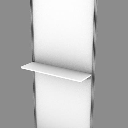 PÓŁKA KSIĄŻKOWA METALOWA Metal system shelf for books (inclined) Wymiary: S 99 G 14 cm Dimensions: W 99 D 14 cm Kolor: szary