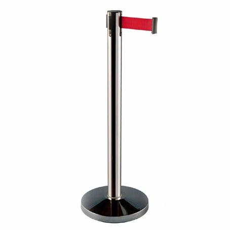 Barrier stand with telescopic belt Wymiary: W 90 cm dł.
