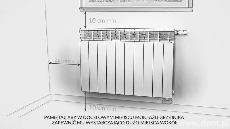 Ze względu na gospodarkę cieplną, grzejniki najczęściej montuje się na ścianie pod oknem. fot. Armatura Kraków Krok 2: Przygotowanie przyłączeń 1.