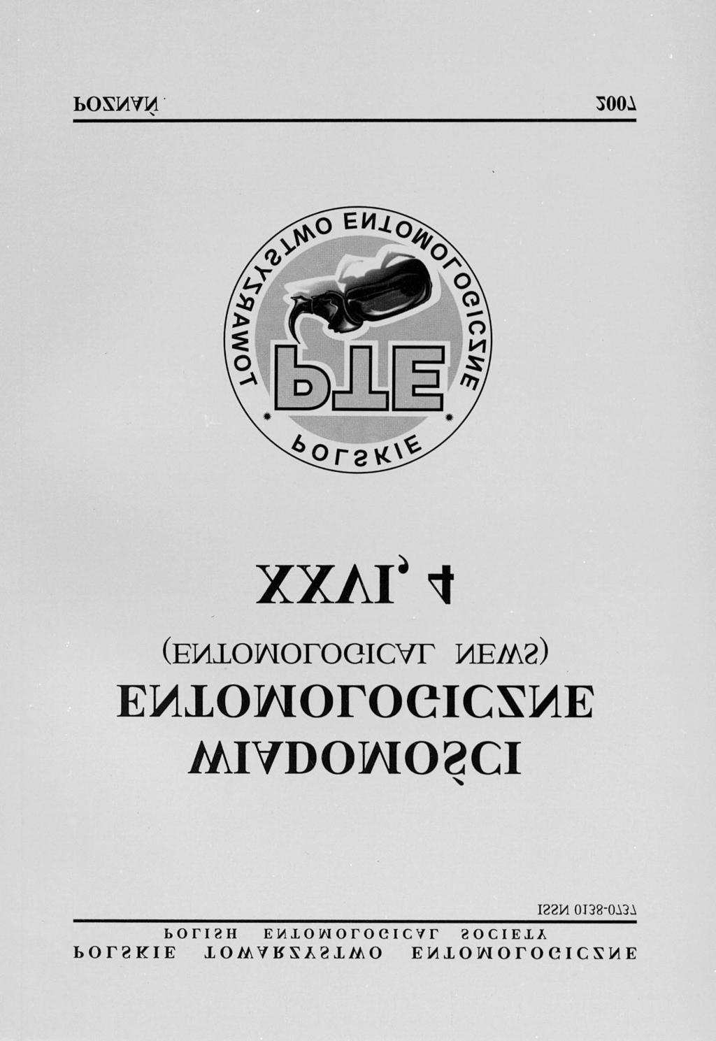 85-LECIE POLSKIEGO TOWARZYSTWA ENTOMOLOGICZNEGO 37 ukowych, co było zabiegiem niezbędnym by ubiegać się o dofinansowanie z funduszy Ministerstwa Nauki.