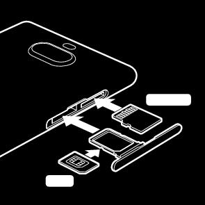 Jak wkładać kartę nano SIM i kartę pamięci Nie wycinaj i nie przycinaj karty SIM, gdyż grozi to uszkodzeniem urządzenia. 1 Wyciągnij uchwyt karty SIM.