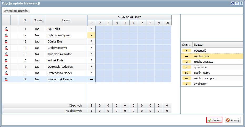 UONET+. Dokumentowanie lekcji i prowadzenie dzienników w klasach 1-3 szkoły podstawowej 17/43 2.