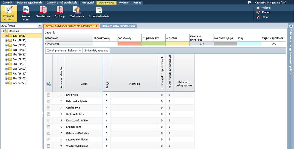 UONET+. Dokumentowanie lekcji i prowadzenie dzienników w klasach 1-3 szkoły podstawowej 34/43 5. Wprowadź datę rady pedagogicznej.