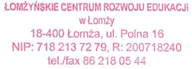 Projekt jest współfinansowany ze środków Unii Europejskiej w ramach Europejskiego Funduszu Społecznego, Program Operacyjny Kapitał Ludzki Priorytet III Wysoka jakość systemu oświaty. Działanie 3.