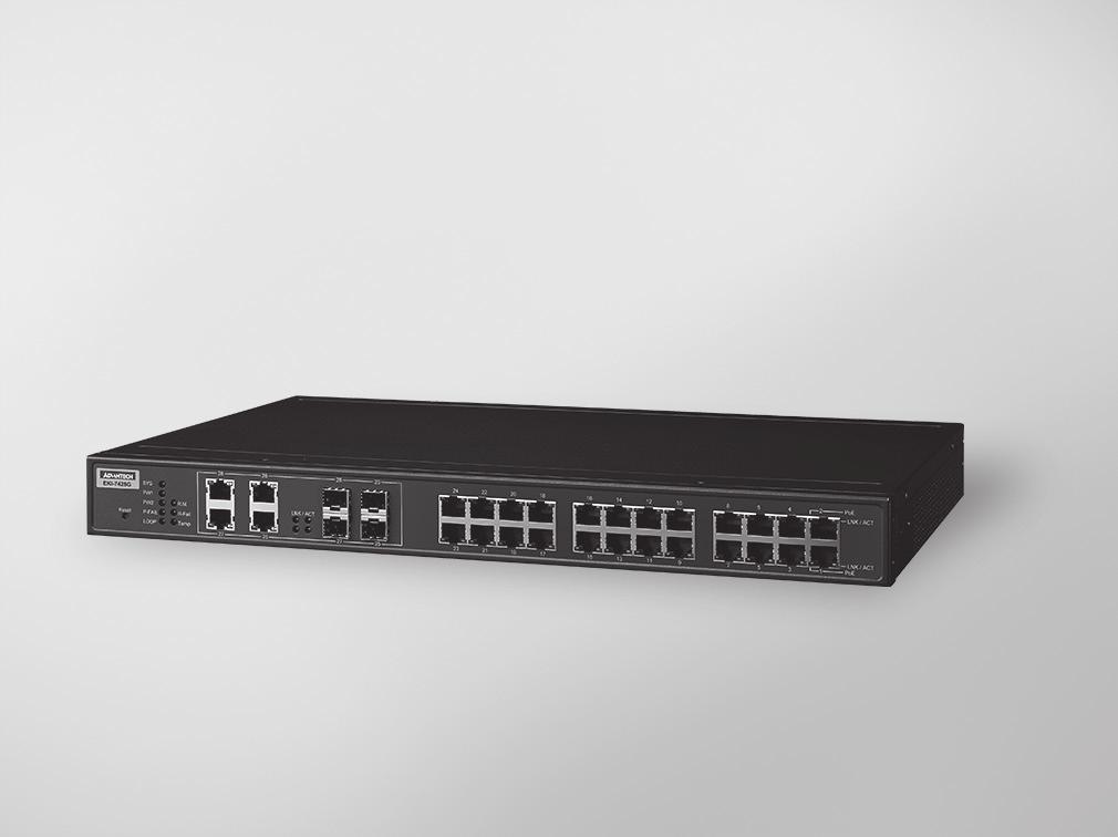 EKI-7428G-4CI EKI-7428G-4CPI 24G+4G Combo port L2 Managed Switch 24G+4G Combo port L2 Managed PoE Switch 24 x IEEE 802.