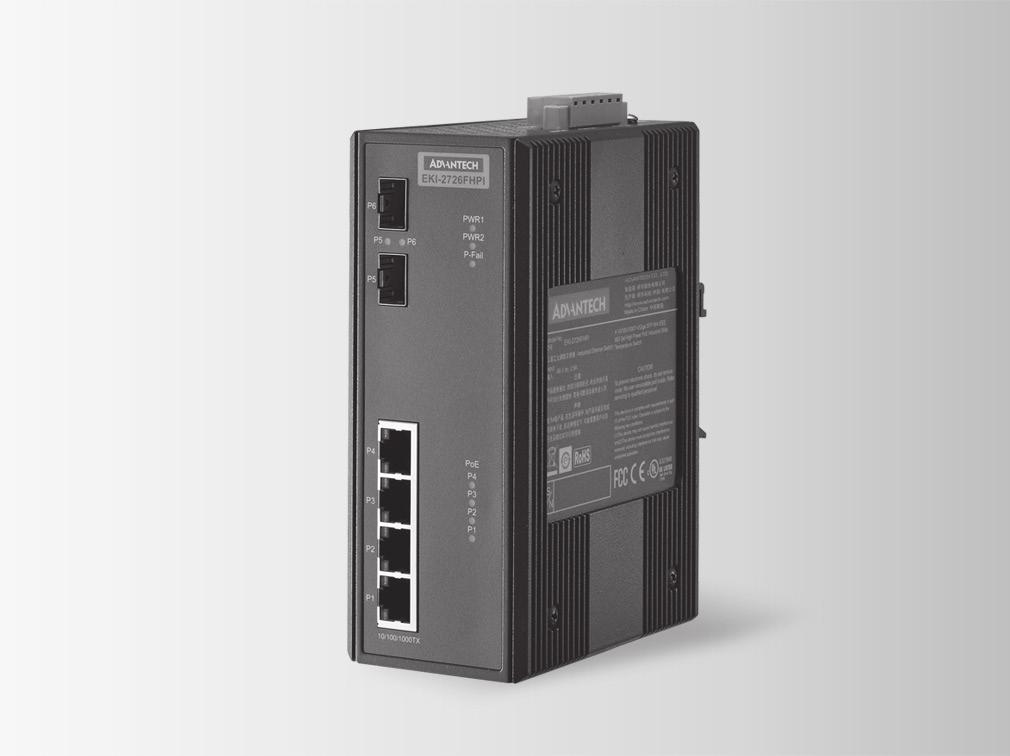 EKI-2726FHPI 4G+2 SFP W/ 4 IEEE 802.