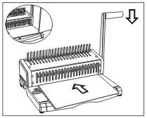 4 APPLICATION OPUS Bono Plus User guide GB NOTE! The equipment is designed to punch paper documents and flexible soft plastic covers, with the plastic combs. 5 OPERATION NOTE! ęści urządzenia.