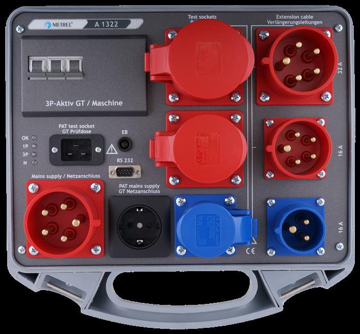 Aktywny adapter trójfazowy A 1422 Umożliwia testowanie elektrycznych urządzeń spawalniczych zgodnie z normami: - IEC EN 60974-4 - VDE 0544-4 Wielofunkcyjny adapter trójfazowy A 1422 posiada wszystkie
