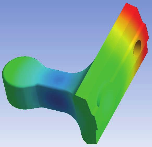 The distribution of generalised stresses which occur in the casting after approx. 9 hours during the second cycle of ferritising annealing Rys. 19.
