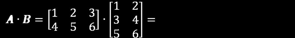 Własności macierzy Iloczynem macierzy A=[a i,j ] m n i B=[b i,j ] n k nazywa macierz C=[c i,j ] m k gdzie c i,j =a i,1 b 1,j +a i,2 b 2,j + +a i,n b n,j Przemienność mnożenia macierzy nie zawsze