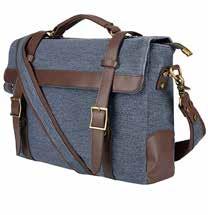 Small Messenger Bag Oxford Street Niebieska płócienna torba na ramię w