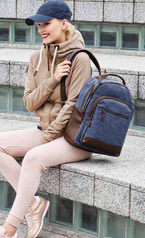 BS6488 Kolekcja Campus Daypack Cornwall Niebieski płócienny plecak