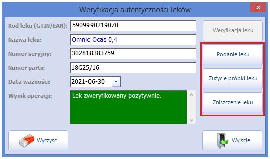 Sprawdzanie autentyczności leków w KOWALu 2.