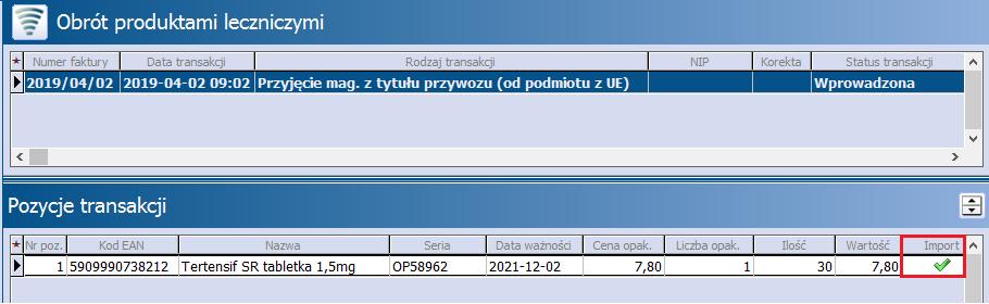 transakcji zostanie wyświetlony stosowny komunikat np. "Brak nazwy producenta".