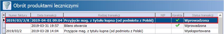 Zmniejszenie, zwiększenie ilości pozycji lub jej całkowite usunięcie (wyzerowanie) aktualizuje stan