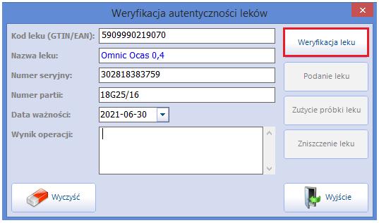 Sprawdzanie autentyczności leków w KOWALu 2.