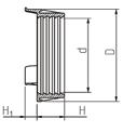 Akcersoria Pierścień zaciskowy - Polyacetal 87003 średnica d D H H1 UB /szt./ UC /szt.