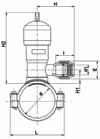 Trójniki i zawory siodłowe Trójnik siodłowy z zaworem do rur PE & PVC 07680 frez 30mm średnica d x d1 L L1* H H1 H2 E I UB /szt./ UC /szt.