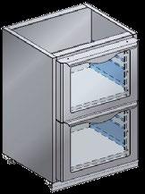 PODSTAWA SZAFKOWA Z SZUFLADAMI PRZESZKLONYMI BLN - 0021 BLN-0021 x590x849 500x590x849 600x590x849 2 szuflady 1/2 przeszklone na prowadnicach samodomykajacych prowadnice