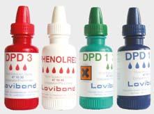 Umieszczone w walizce z tworzywa sztucznego. Stosowane reagenty to Phenol Red oraz DPD 1 i DPD 3 (płynny lub w postaci tabletek).