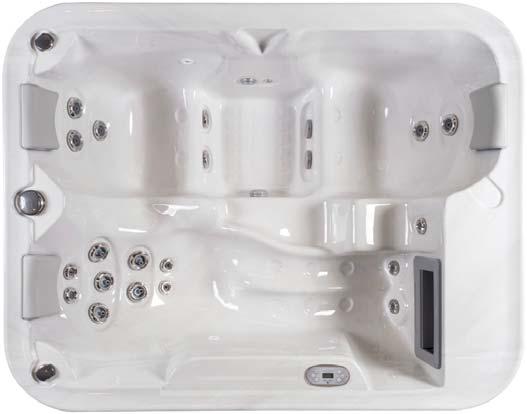 BWT WANNA SPA ST 3.17 ilość pozycji masażu 3 ilość dysz do hydromasażu 17 ilość dysz do masażu powietrznego 10 waga 250 kg waga z wodą 1000 kg pojemność 750 l wymiary dł./szer./wys.
