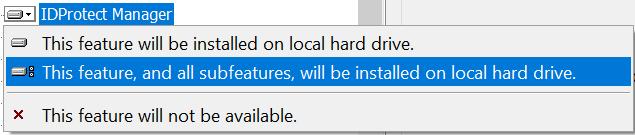 Strona 6 Aby zainstalować wybrany komponent, należy kliknąć w ikonkę feature, and all subfeatures, will be installed on local hard drive.
