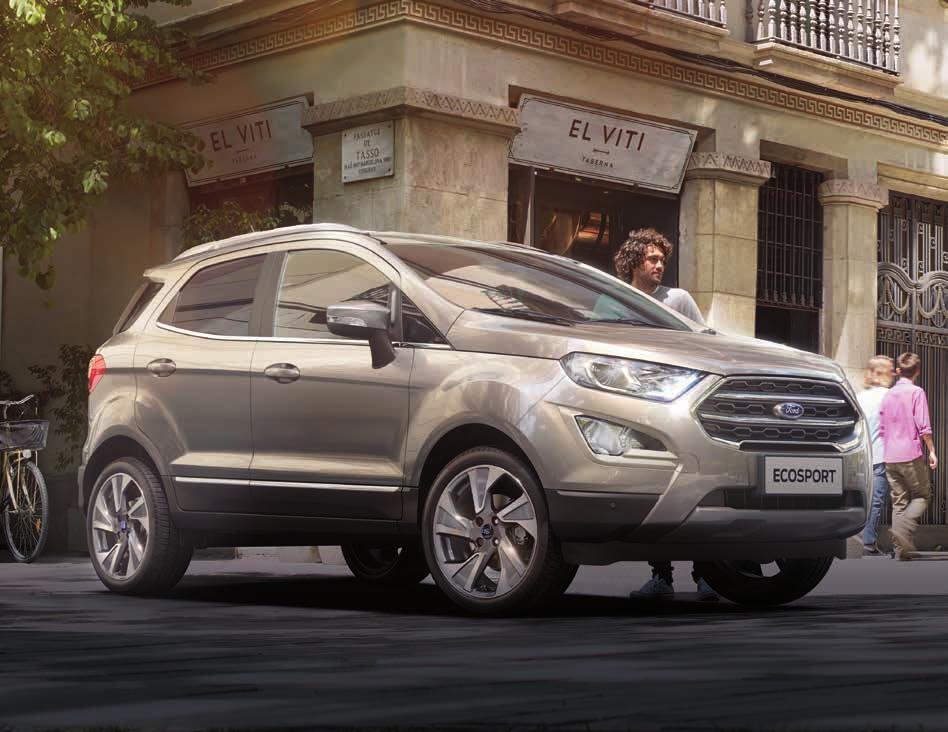 Ford EcoSport Titanium z opcjonalnym wyposażeniem: - lakier metalizowany Silverk