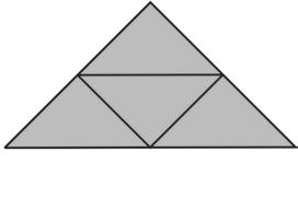 (rysunek I). Z odciętych trójkątów ułożono trójkąt (rysunek II).