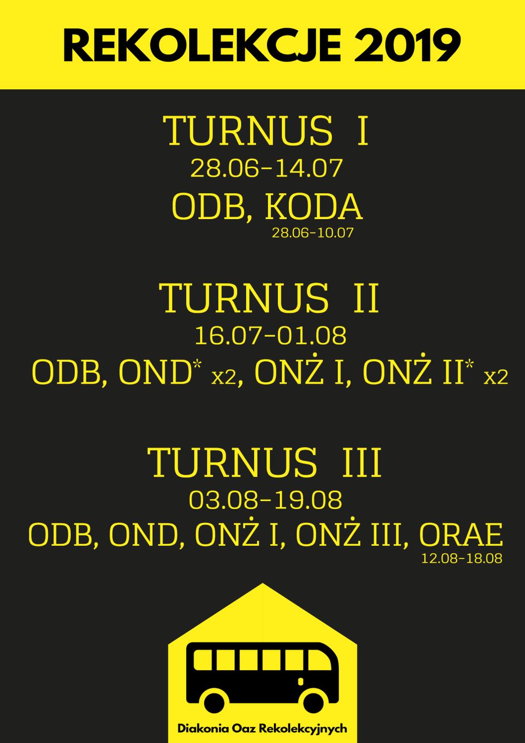 JAKIE BĘDĄ OAZY W TE WAKACJE? *OND zostanie podzielone na młodszych i starszych, inne kryterium niż wiekowe nie będzie brane pod uwagę.