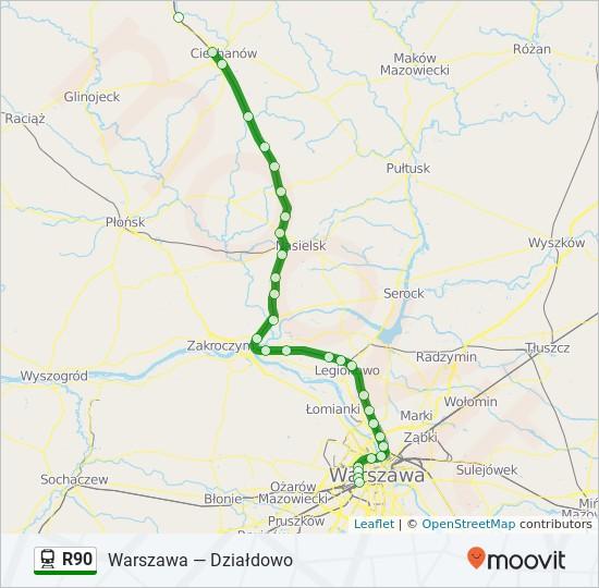 Kierunek: Warszawa Zachodnia 39 przystanków WYŚWIETL ROZKŁAD JAZDY LINII Działdowo 43 Ulica Marii Skłodowskiej-Curie, Działdowo Narzym Iłowo Mława Mława Miasto Rozkład jazdy dla: kolej R90 Rozkład