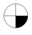 Zadanie 21. a ma 6 cm. Które pole powierzchni figury pomalowanej na czarno? A. ( 6 2 ) 4 B. ( 6 2 ) : 4 C. (2 6) 4 D. (2 6) : 4 Zadanie 22. 20 + 7 (2x 5) < 15 A. 2 B. 5 C. 6 D. 10 Zadanie 23.