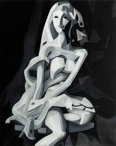 dziewczyny'' P.S. tempera/akryl 2014 80 x 80 cm' 12 DAMIAN COSMA (ur.