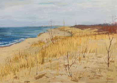 1986) Na plaży Stogi w Gdańsku, 2015 r. olej/płótno, 50 x 70 cm sygnowany p.d.: 'J.