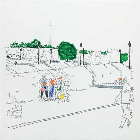 KUBIAK bez tytułu, z cyklu Deja vu 91 x 91 cm, olej na płótnie 2011 r.