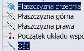 12): zaznacz Płaszczyznę przednią i Płaszczyznę prawą, z paska Złożenie wybierz Geometria odniesienia