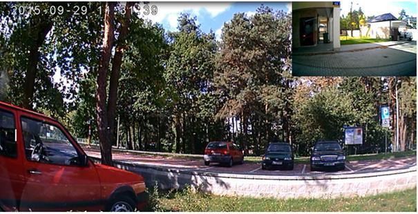 PODGLĄD NAGRYWANEGO OBSZARU Aby zmienić podgląd z kamery na wyświetlaczu należy nacisnąć