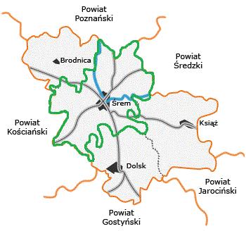 XXII.3. STAN OBECNY XXII.3.1. Lokalizacja oraz opis Gminy Śrem Gmina miejsko-wiejska Śrem mieści się w województwie wielkopolskim.