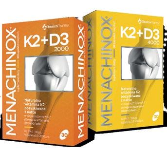 Najbardziej aktywna, naturalna forma witaminy K2 MK-7 Opakowanie 30 kapsułek Nie zawiera substancji konserwujących Witamina K2 rozpuszczona w naturalnym tłuszczu