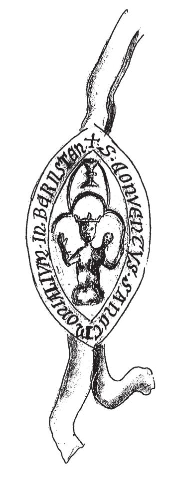 66 Ryc. 1. Odrys pieczęci konwentu klasztoru cysterek w Pełczycach z 1315 r.