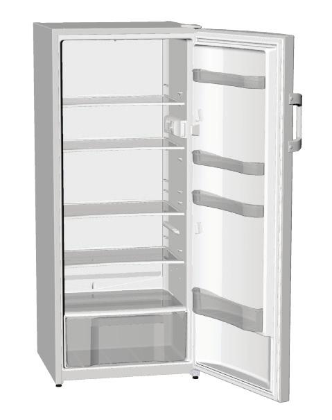 Opis urządzenia 1 Panel sterujący 2 Lampka oświetlająca wnętrze chłodziarki 3 Półka (o regulowanej wysokości) 4 Rynienka zbierająca wodę z rozmrażania 5 Pojemnik na owoce i warzywa 6 Półka na