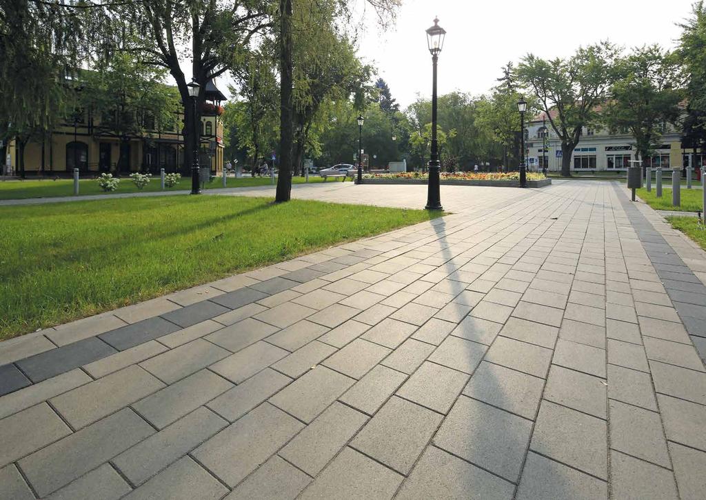 POLBRUK URBANIKA W rytmie miasta Dzięki zastosowaniu kostek Polbruk Urbanika stworzymy proste i jednocześnie eleganckie przestrzenie.