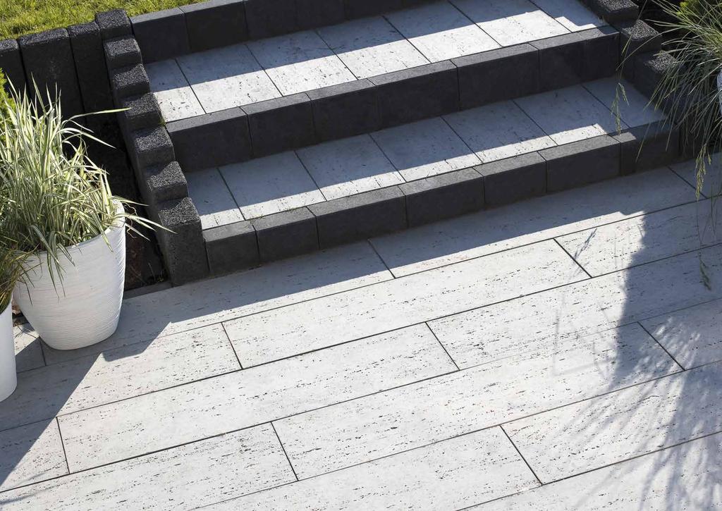 OBRZEŻE MODERN Stabilna podstawa ogrodu Obrzeże Modern stabilnie zwieńczy kompozycję ogrodowej ścieżki, wydzieli poszczególne strefy wypoczynku, a przy okazji zapobiegnie rozsuwaniu się kostek pod