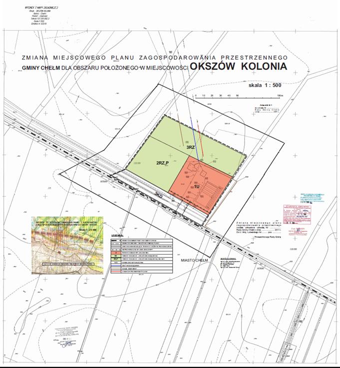 rysunek zmiany planu w skali 1:500