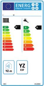 1. 2. Etykieta efektywności energetycznej dla wiszącego kotła kondensacyjnego: Etykieta efektywności energetycznej dla pompy ciepła do